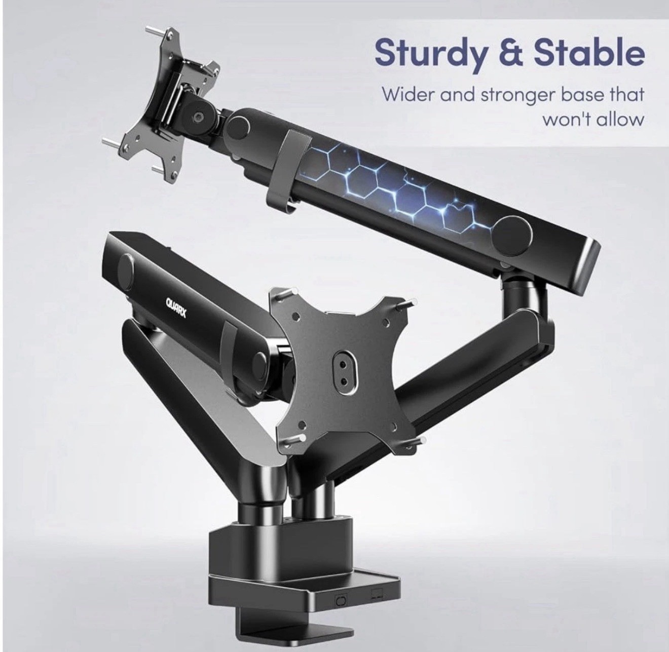 Dual Monitor Arm Mount Adjustable Vesa Compatible 360° Rotation