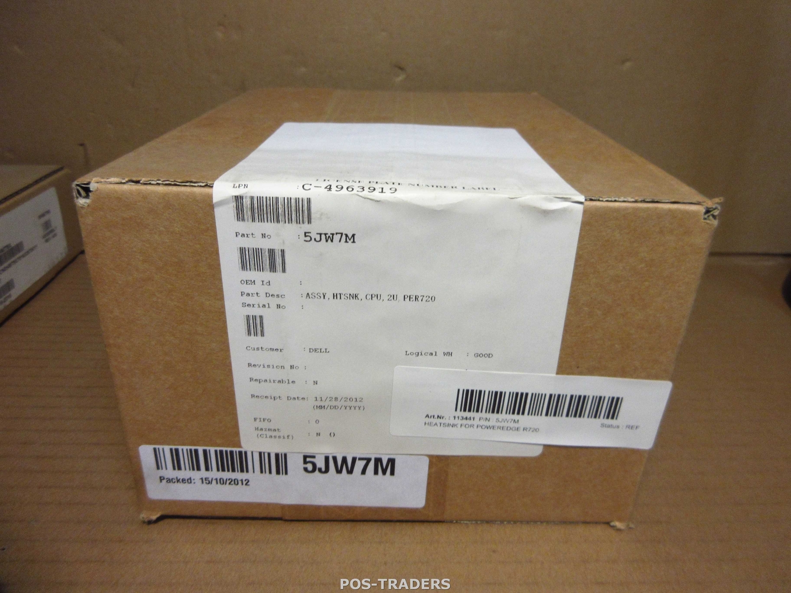Dell 5JW7M CPU Cooling Heatsink FOR DELL PowerEdge R720XD R720 Server 05JW7M