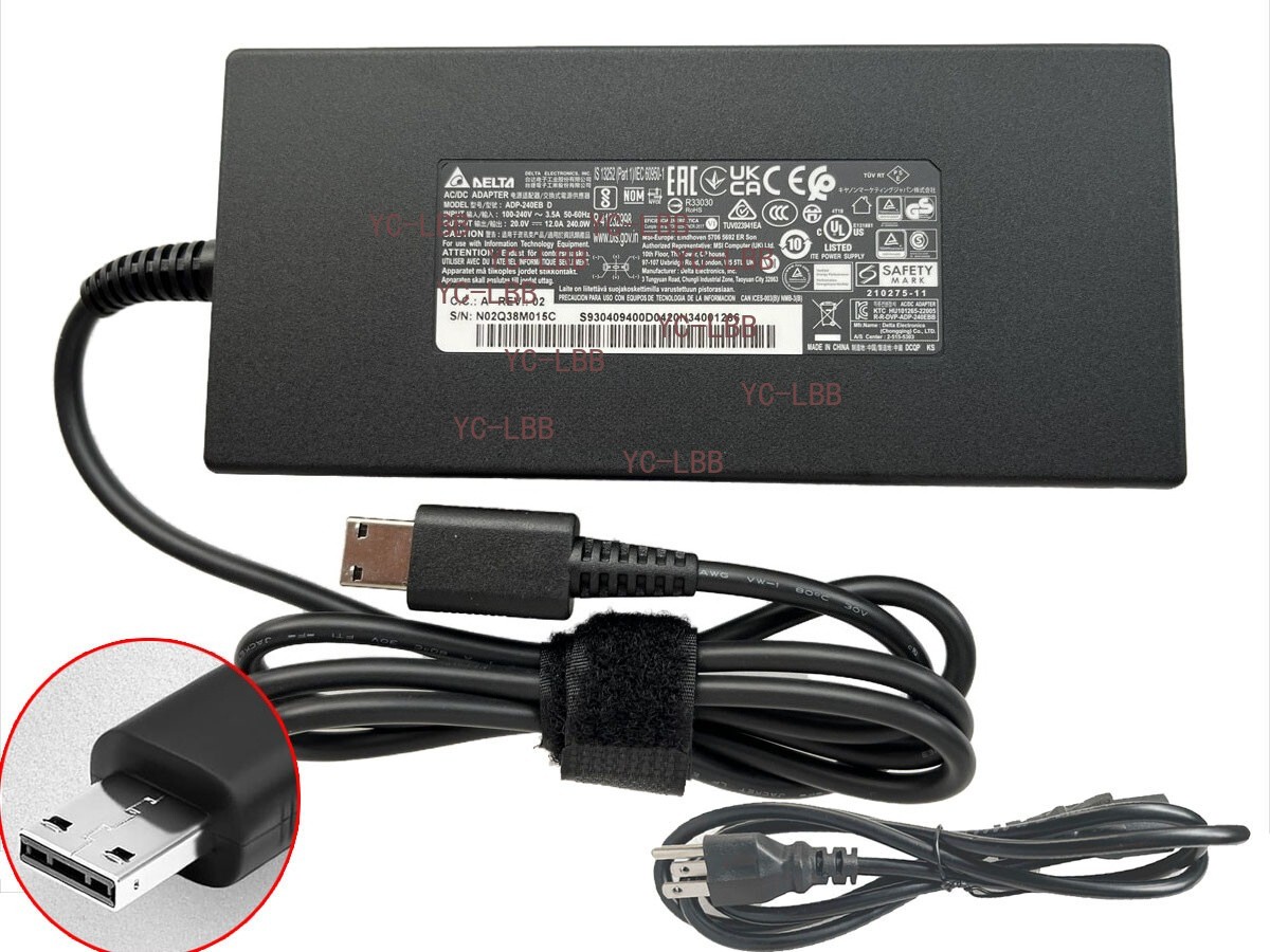 Original Delta 240W AC Adapter Charger For MSI Stealth A16 AI+ A3XWIG-076US PSU