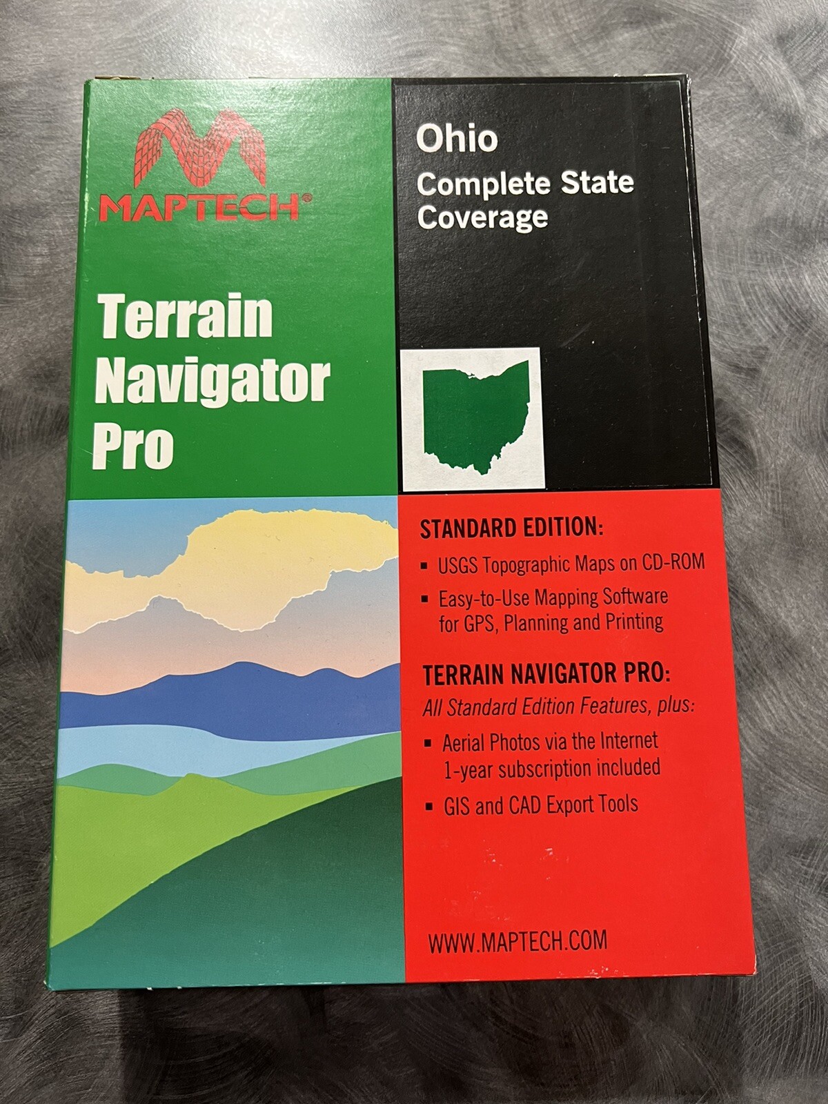 Maptech New in Box Ohio Complete State Coverage Cd-ROM - Vintage