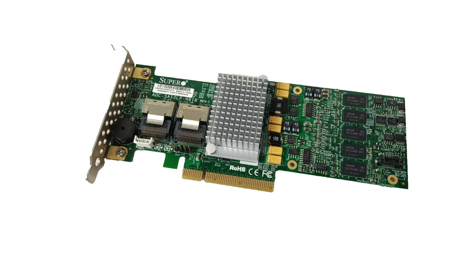Supermicro AOC-SAS2LP-H8IR REV:1.10 8 Port SATA SAS-2 6Gb/s 512MB Low Profile