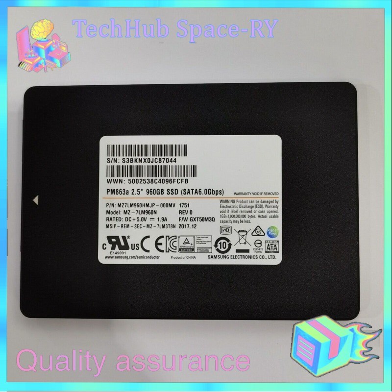 Samsung PM863a 960G SATA Data Center Solid State Drive Enterprise Class