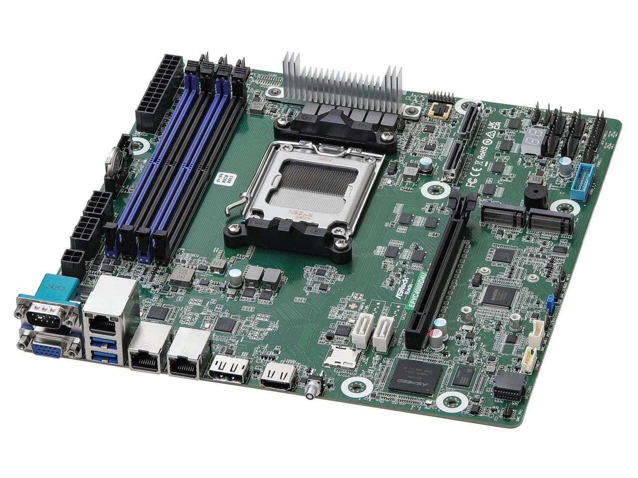 ASRock Rack Server Motherboard EPYC4000D4U Micro-ATX Single Socket AMD EPYC 4005