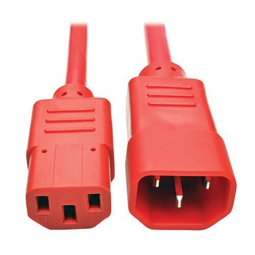 thelegacyindia.in  IEC C14 to C13 3ft power cable Red