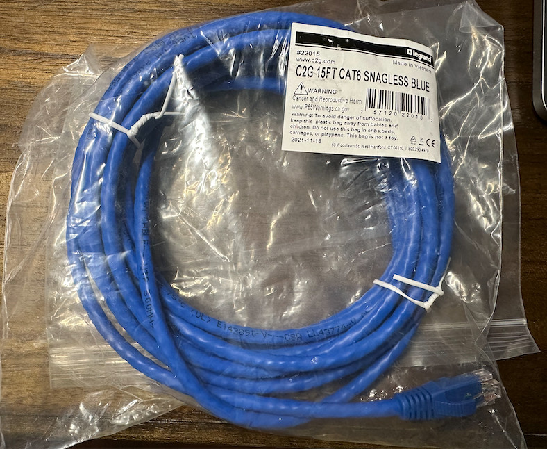 C2G 15ft (4.6m) Cat6 Ethernet Network Patch Cable - Blue