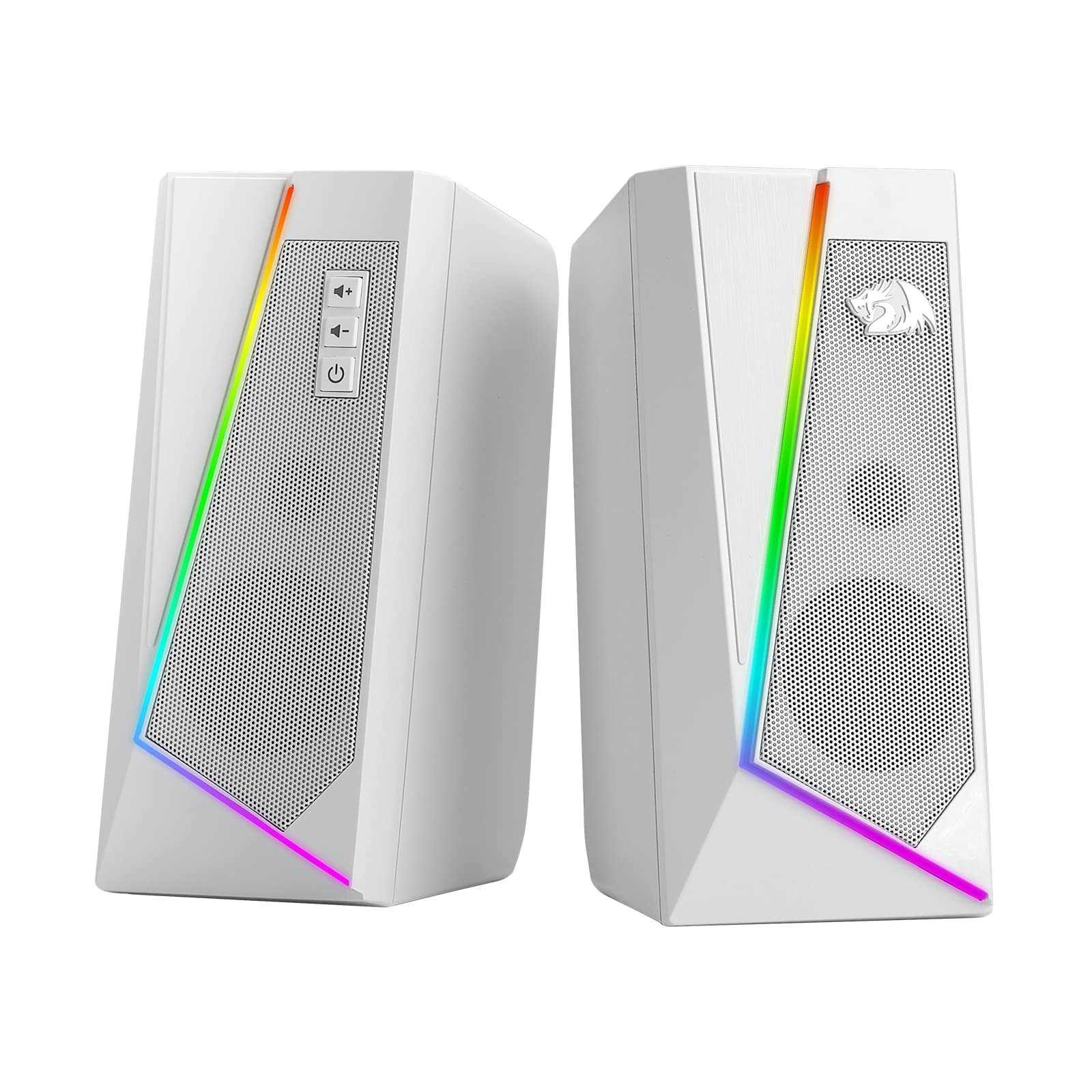 Wired RGB Computer Speakers - 2.0 Channel Stereo Sound for Desktop & Gaming