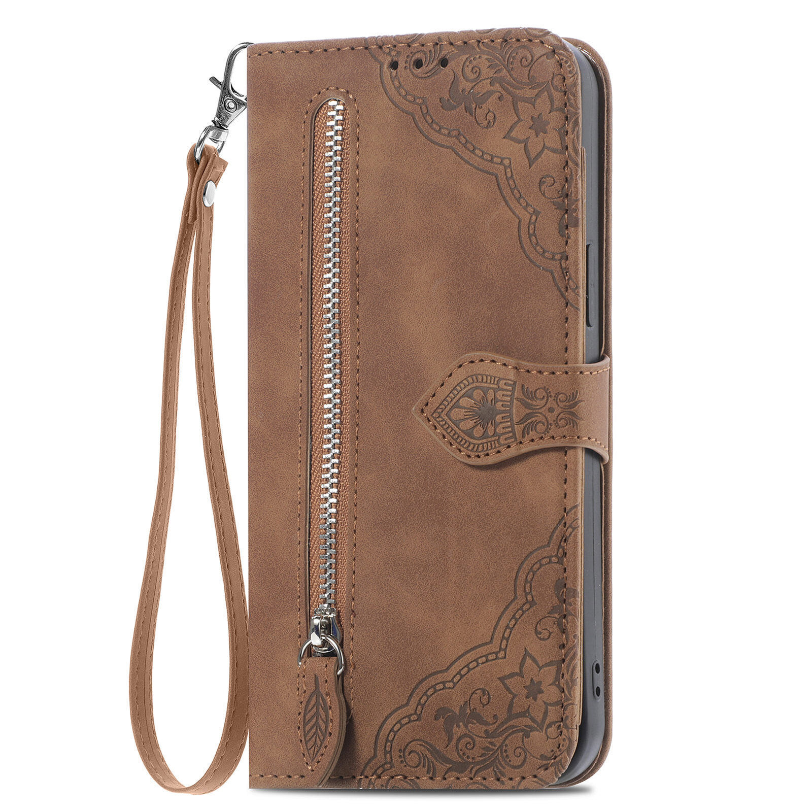 Zip Flower Leather Wallet Cover Case For OPPO Reno 14 15F A80 A6X Find X9 Realme