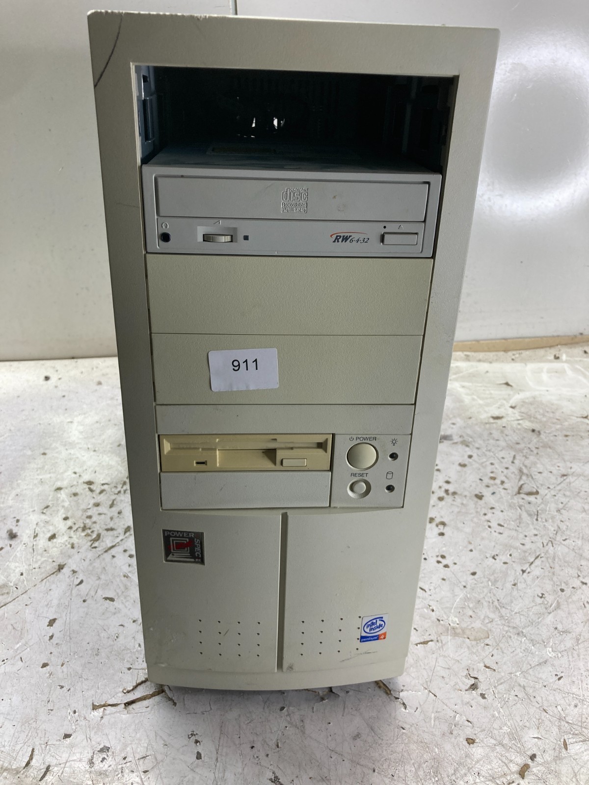 Vintage Microcenter Power Spec PC 8210 Intel Pentium 4 1.50GHz 384MB NO HDD