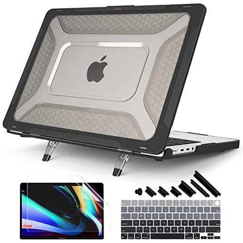 Case for MacBook Pro 14 Inch, Black, 4 Count, Hard Plastic Shell
