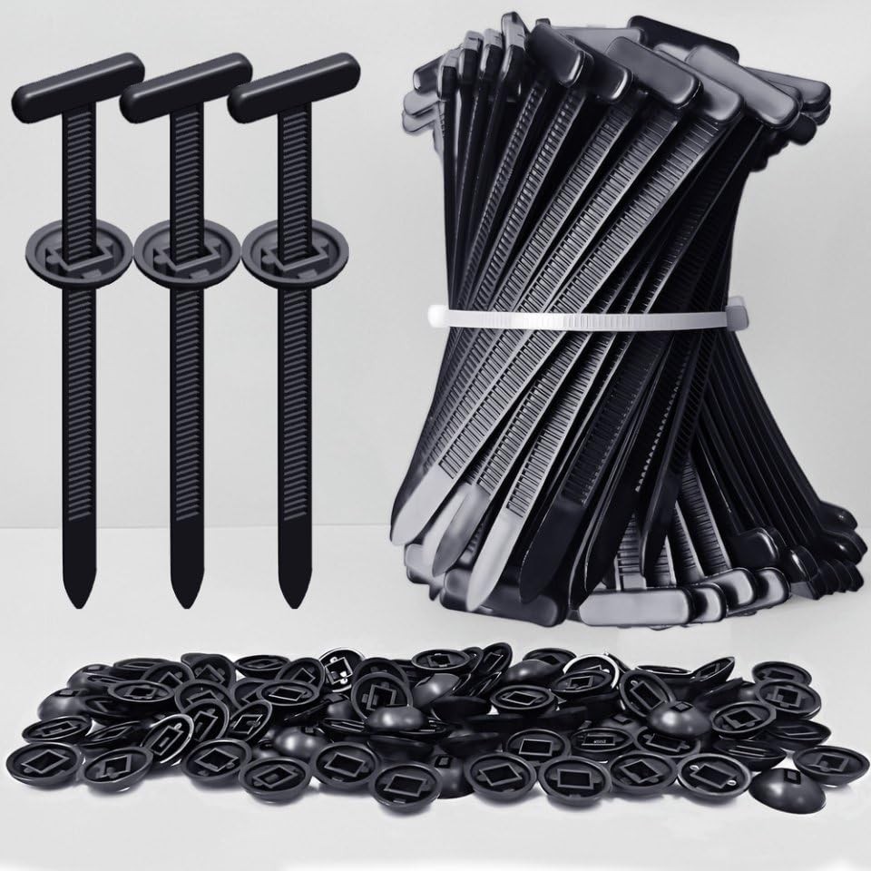 50 PCS Nylon Universal Cable Tie Buckle Heavy Duty SelfLocking Rivet Zip
