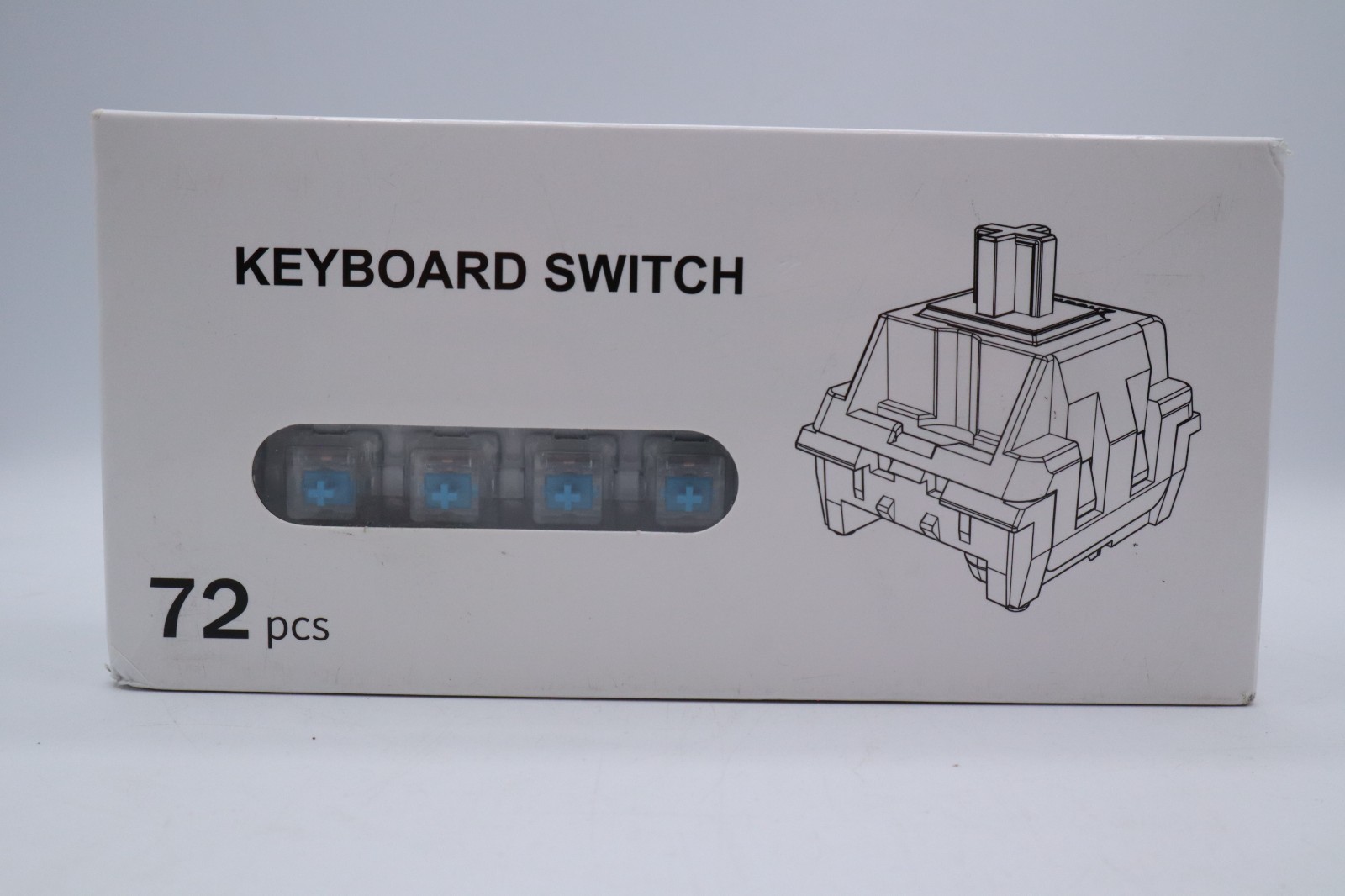 Clicky blue mechanical keyboard switches, 72pcs