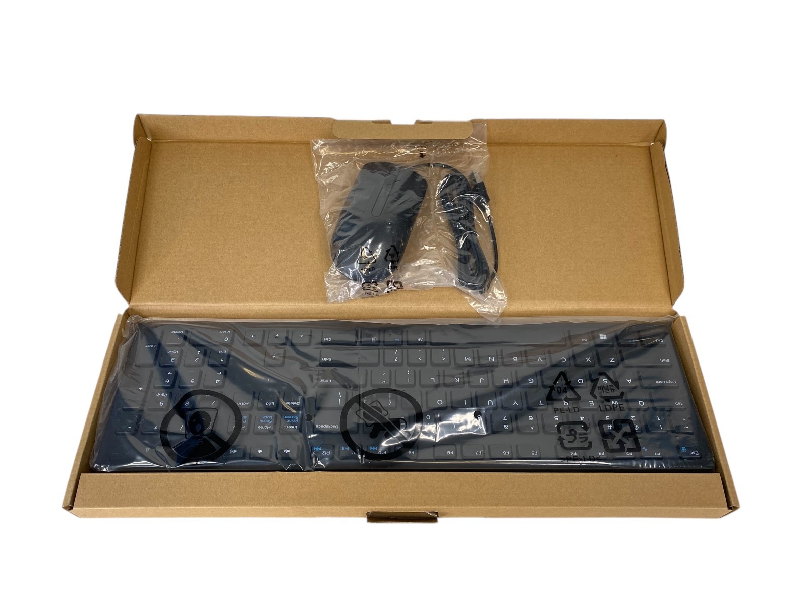 Dell USB Wired Keyboard and Mouse Combo KB216-BK-US Office Casual New