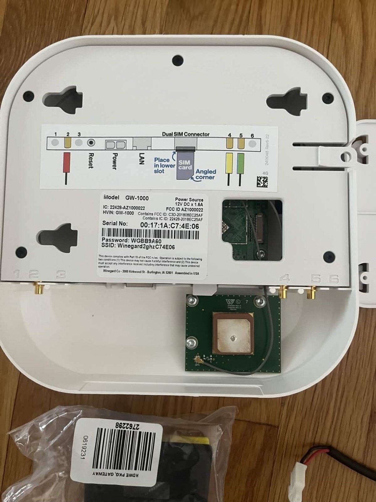 Winegard GW-1000 Gateway 4G LTE WiFi Router for AIR 360+ Antenna Serial#E06