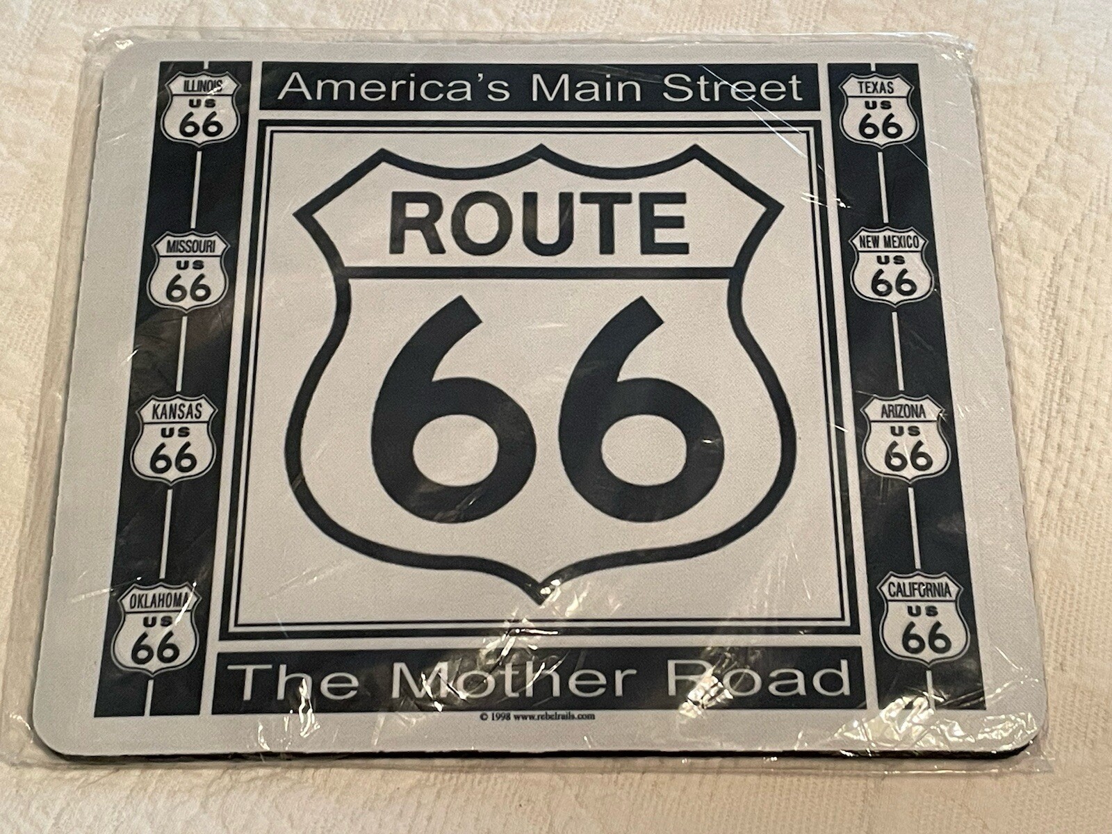 VTG  ‘98 Route 66 America’s Main Street The Mother Road Mouse Pad NIB