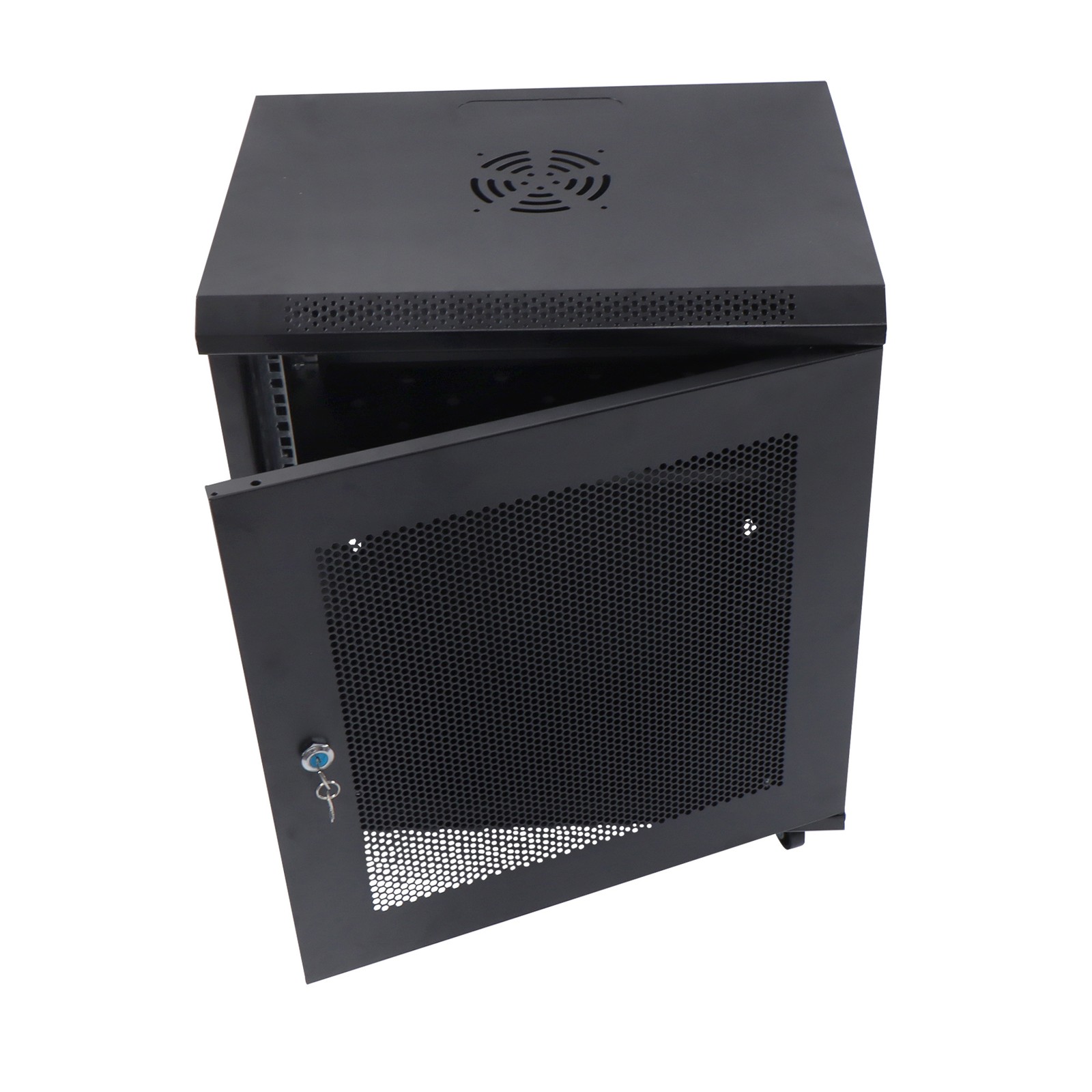 12U Wall Mount Network Server Rack Cabinet Enclosure 15.5'' Deep Door Lock
