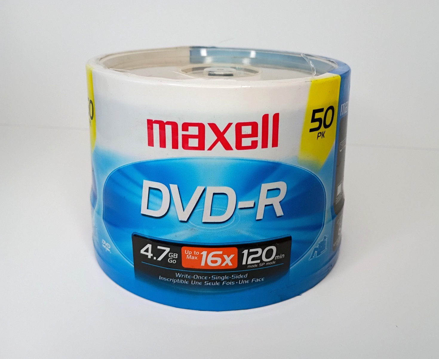 Maxell DVD-R 50 Count 4.7GB 16x 120 Minute Write-Once Single-Sided - New Sealed