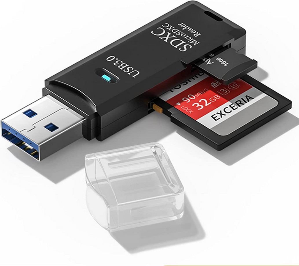 3Pcs USB 3.0 SD Card Reader for PC Micro SD to USB Adapter CardReader for Camera