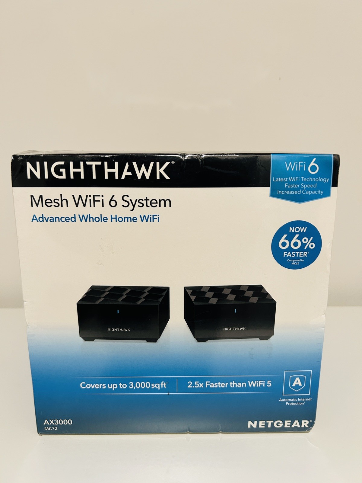 NETGEAR Nighthawk MK72 WiFi 6 Mesh System – AX3000 MK72 Sealed