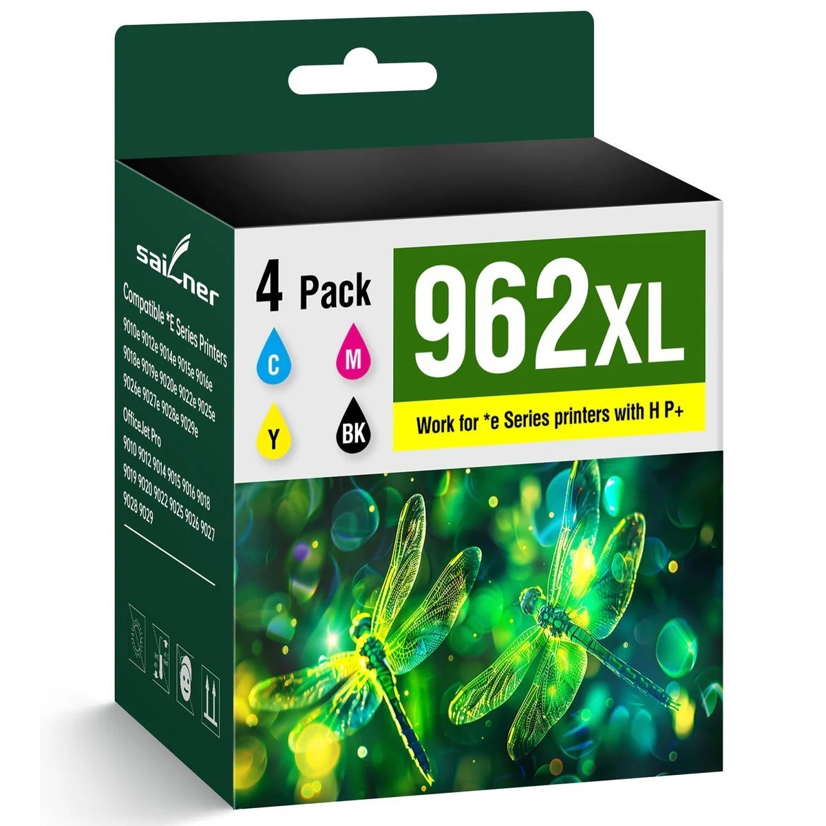 962XL Compatible Ink Cartridge 4 Pack for HP OfficeJet Pro 9010 9015 9020 9025