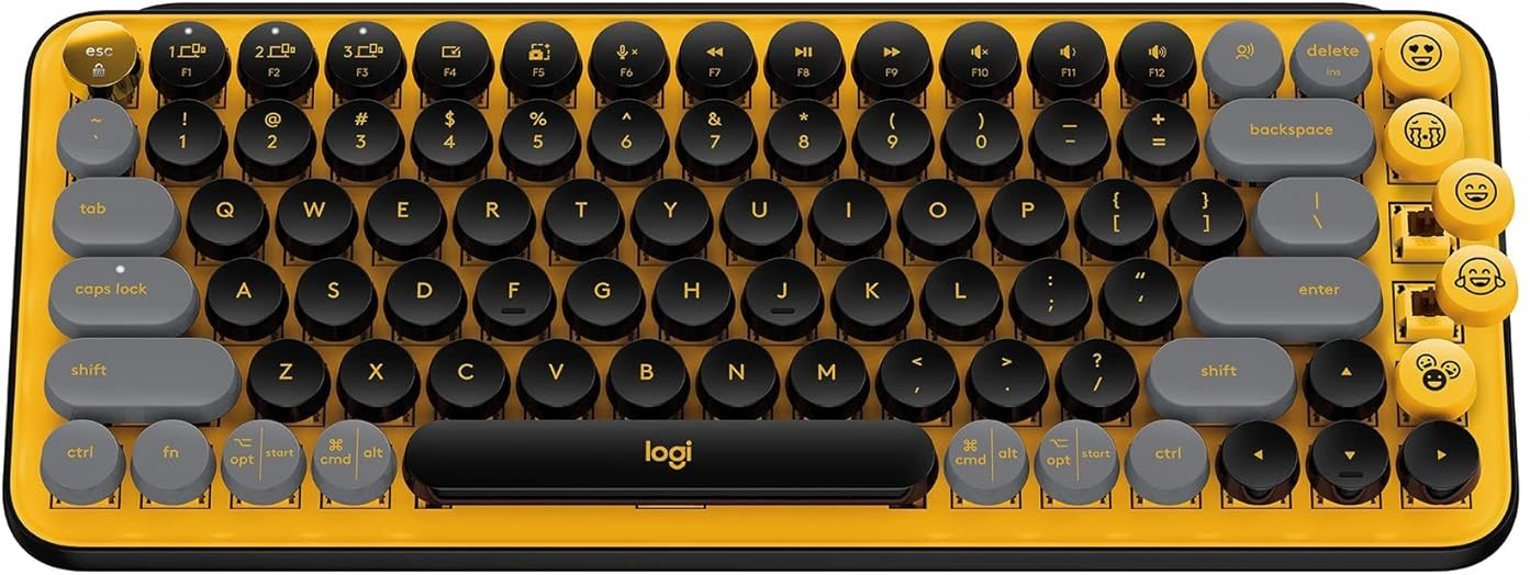 Logitech POP Keys Wireless Mechanical Tactile Switch Keyboard with Customizab...