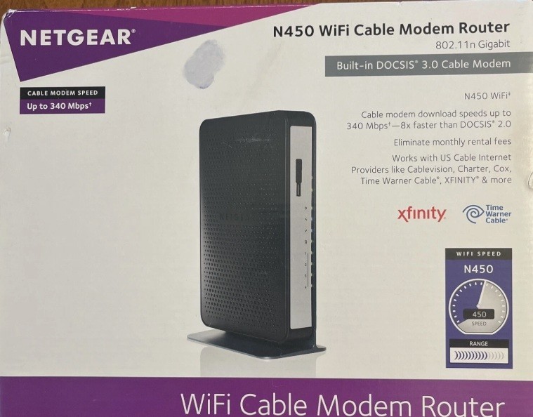 Netgear N450 340 Mbps 4-Port 10/100 Wireless N Router (N450-100NAS)