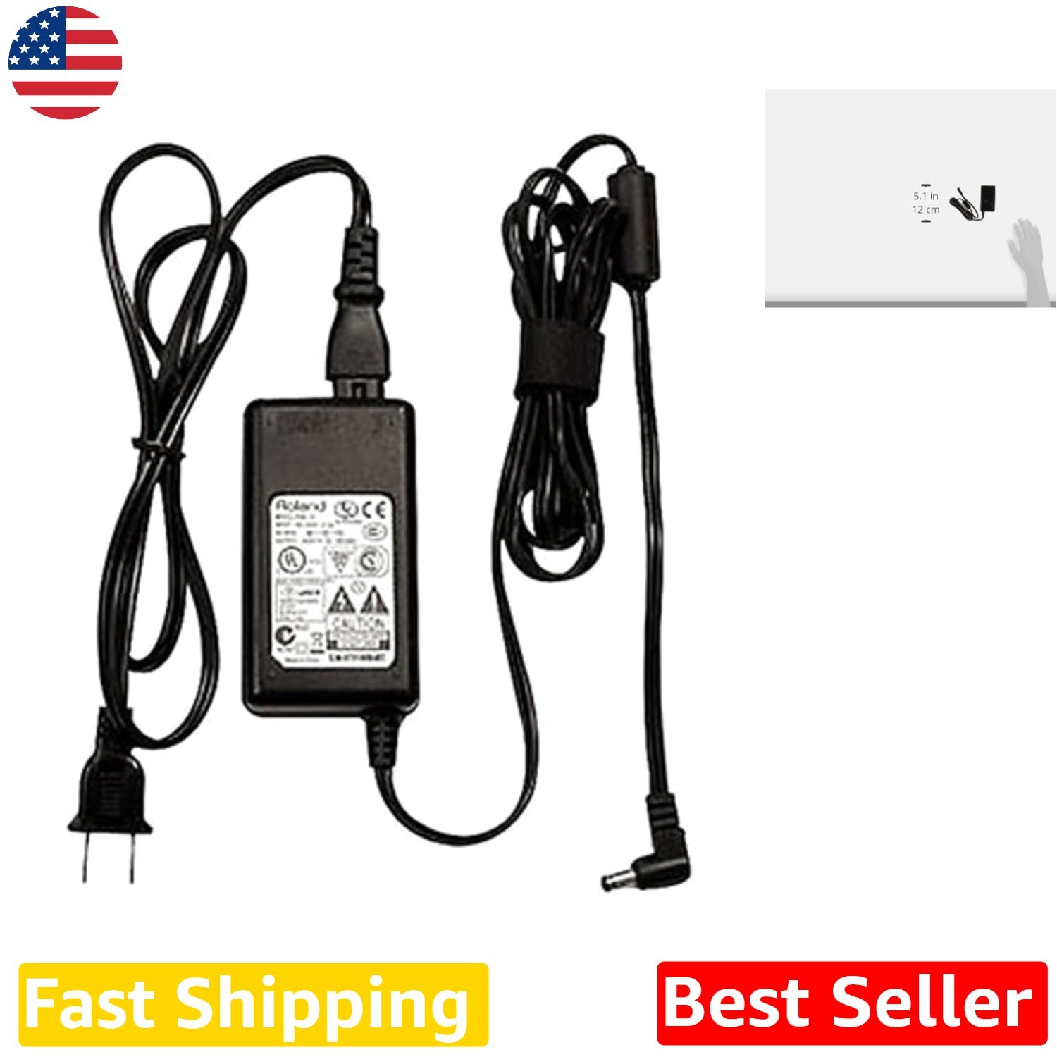 High-Quality Keyboard Power Supply 9V 2A Barrel Connector Travel Ready