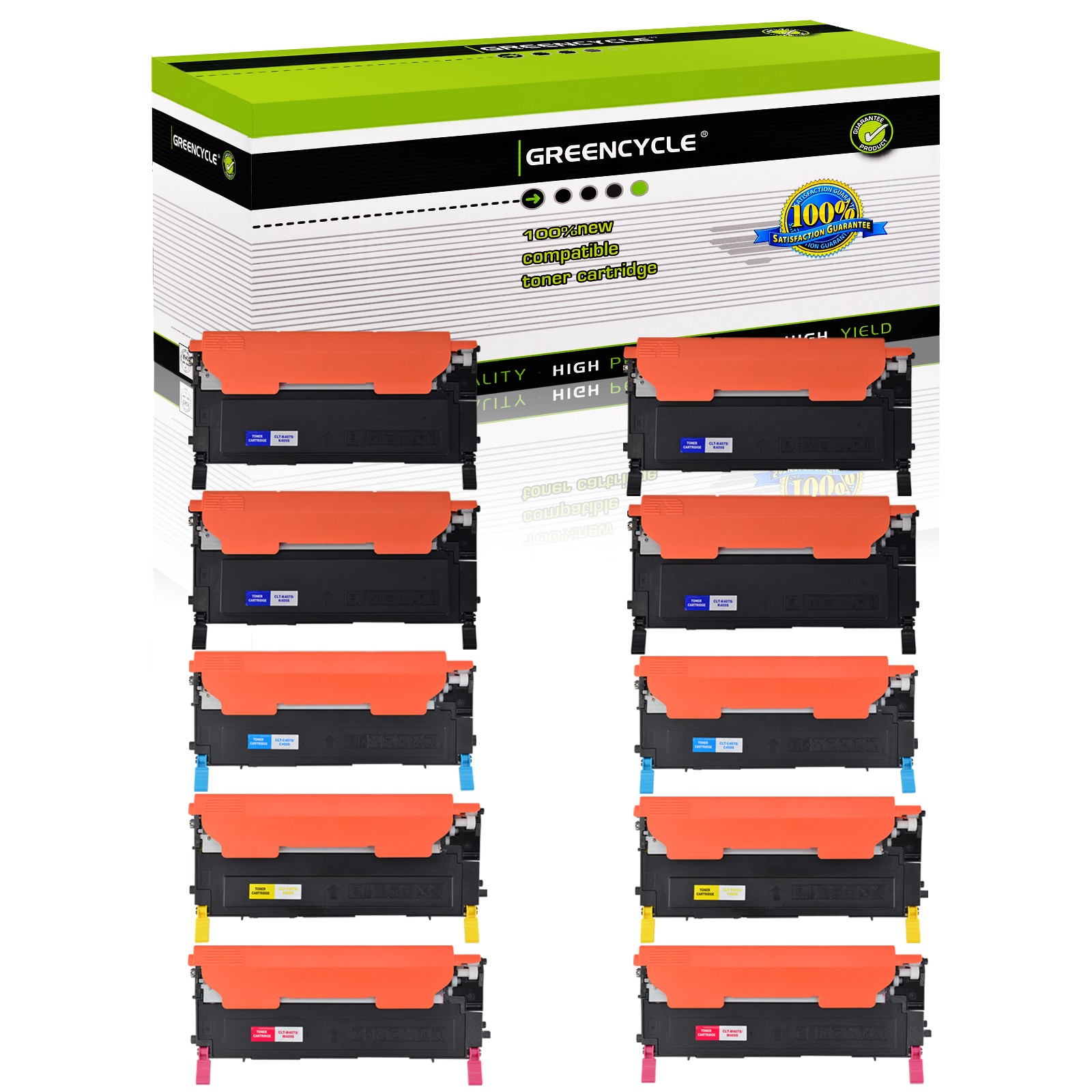 10PK CLT-409S For Samsung Color TONER SET CLX-3170fn CLX-3175 CLX-3175n Printer