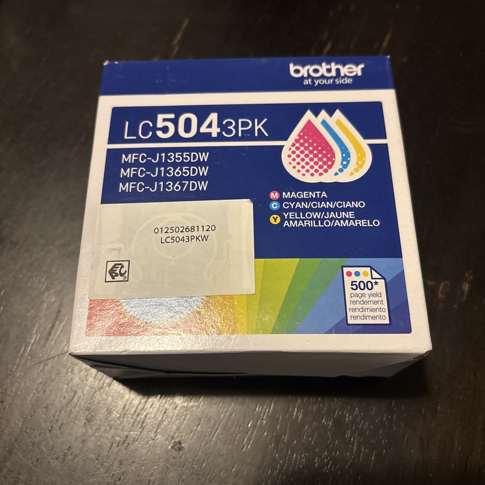 Brother Genuine LC504  3-Pack High Yield Color Ink Cartridges Cyan/Magent/Yellow