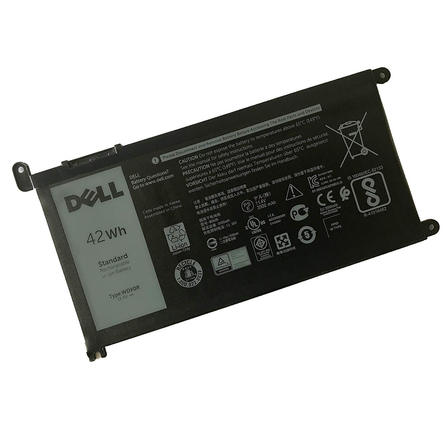 High-Capacity 11.4V 42WH Notebook Battery for Inspiron, Latitude, Vostro Laptops