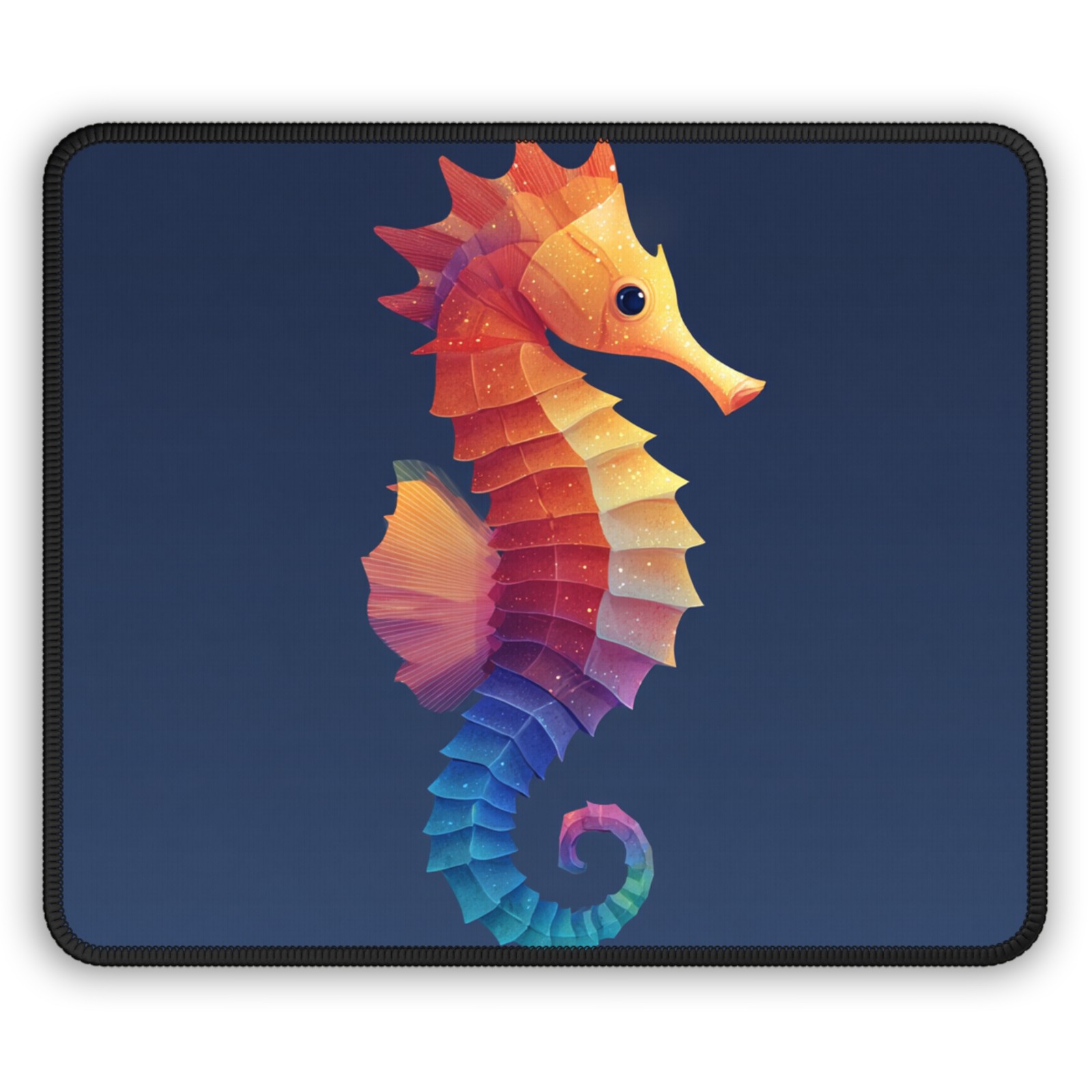 Rainbow Seahorse Gaming Mouse Pad | Colorful Ocean Creature
