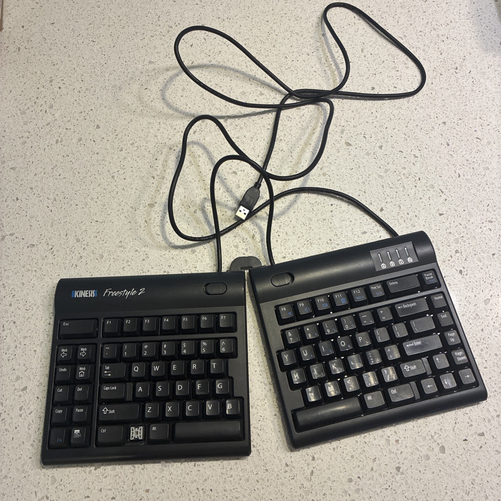 Kinesis Freestyle2 Blue Wireless Bluetooth Keyboard - Tested And Working