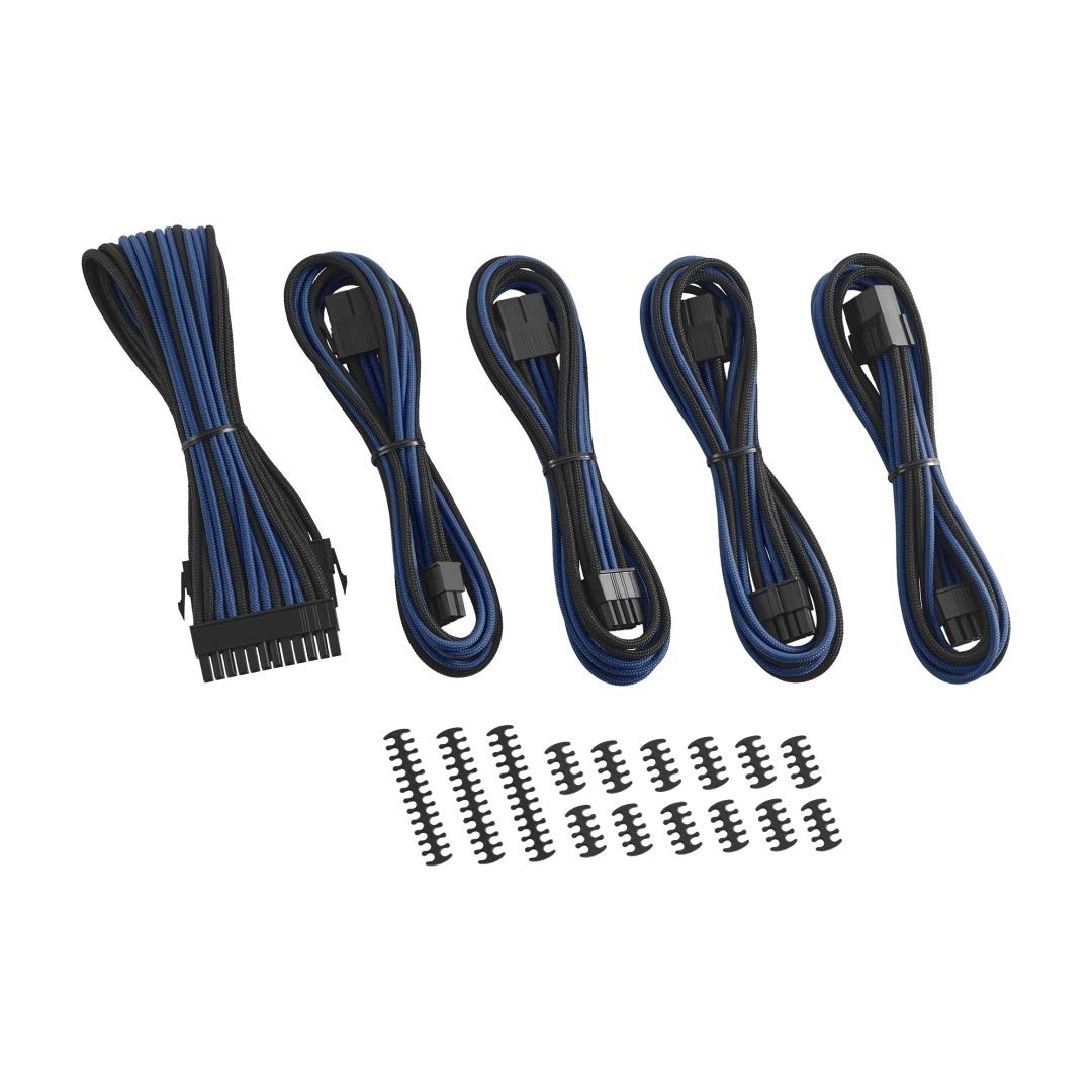 CableMod 8+8 Series Classic ModFlex Cable Extension Kit - Black + Blue