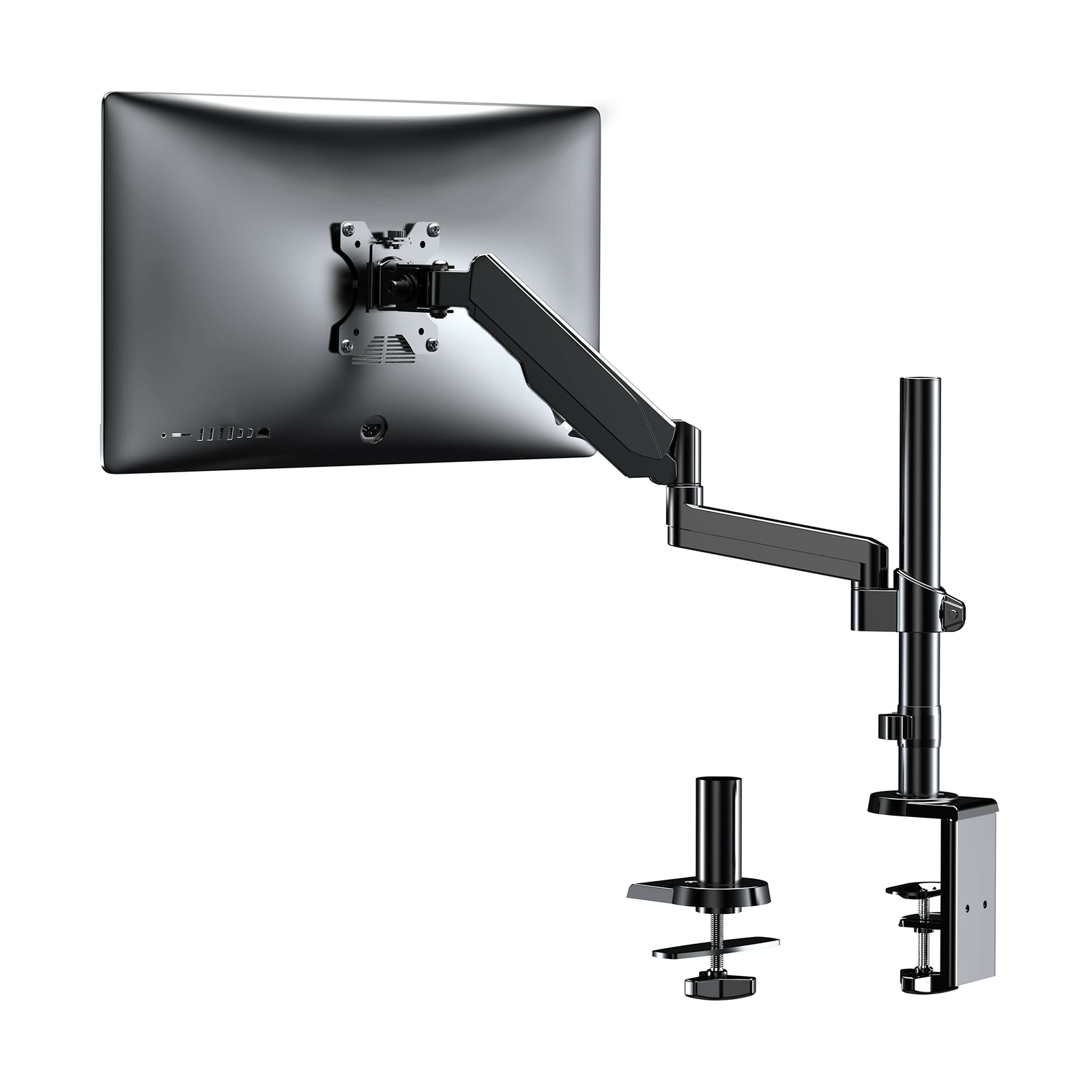 WALI Premium Single LCD Monitor Desk Mount Fully Adjustable Gas Spring Stand ...