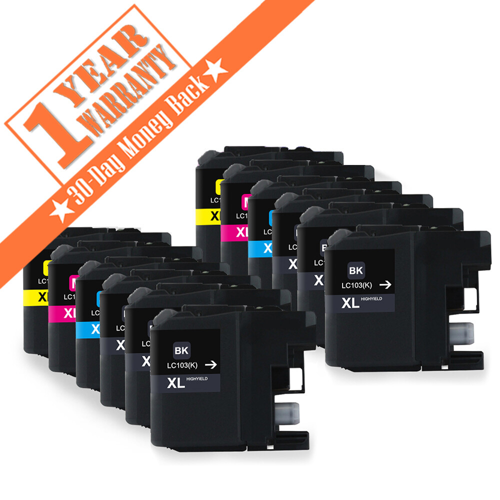 12PK LC103XL LC-103 Ink Cartridges for Brother MFC-J470DW MFC-J475DW MFC-J870DW