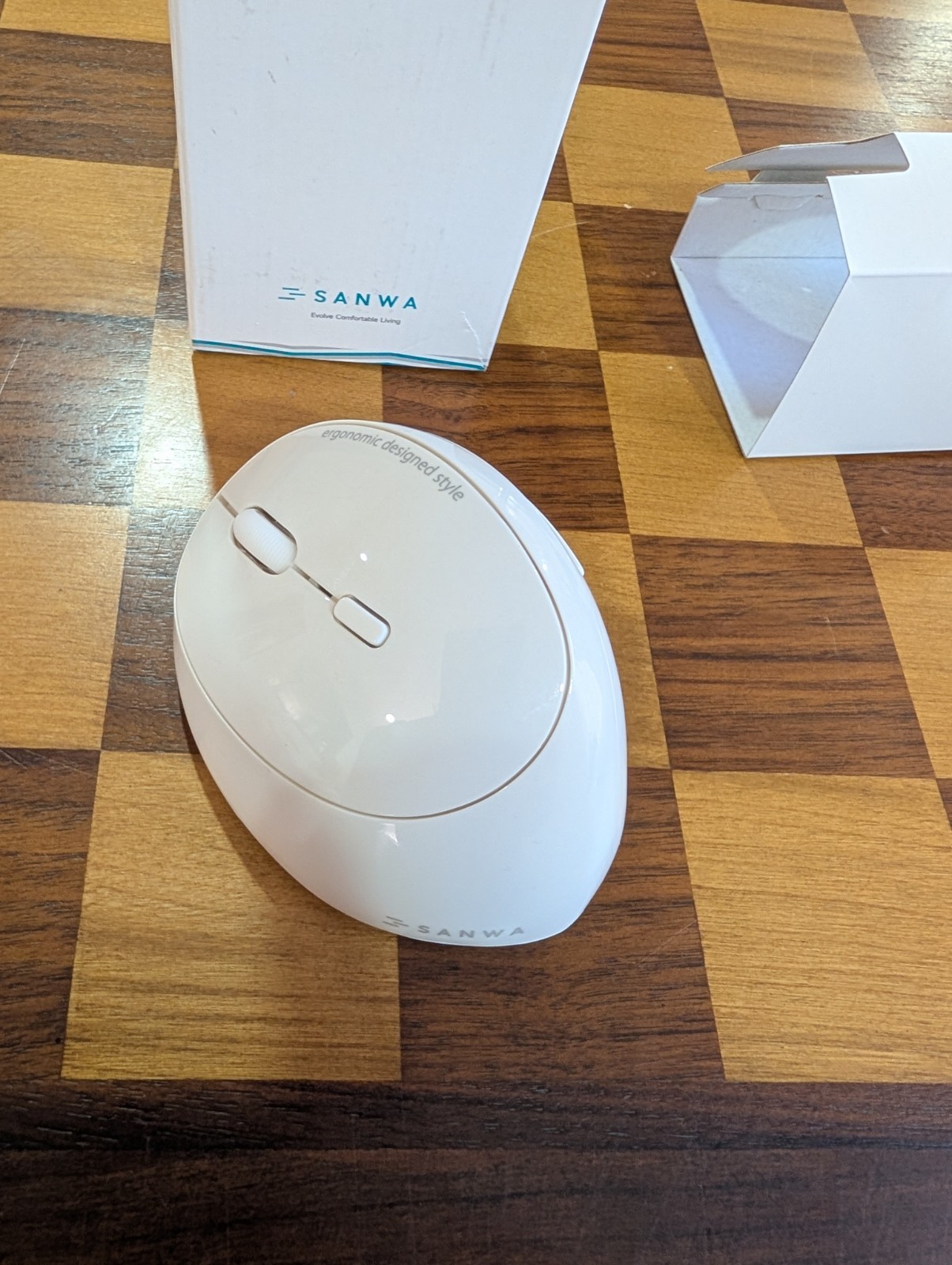 SANWA Ergonomic Left-Handed Wireless 2.4G Mouse