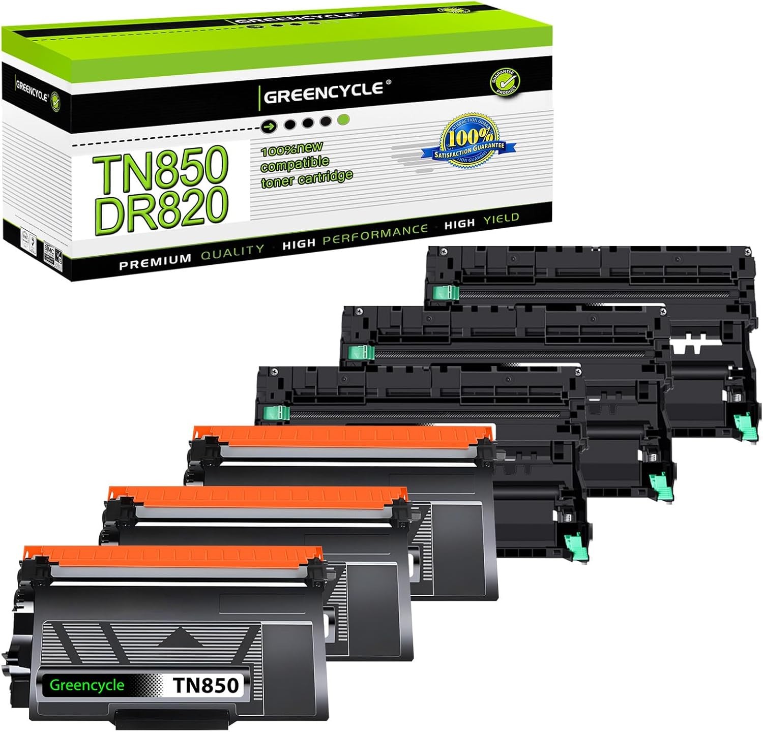 3PC TN850 Toner & 3PK DR820 Drum Unit Set For Brother HL-L6200DW MFC-L5800DW