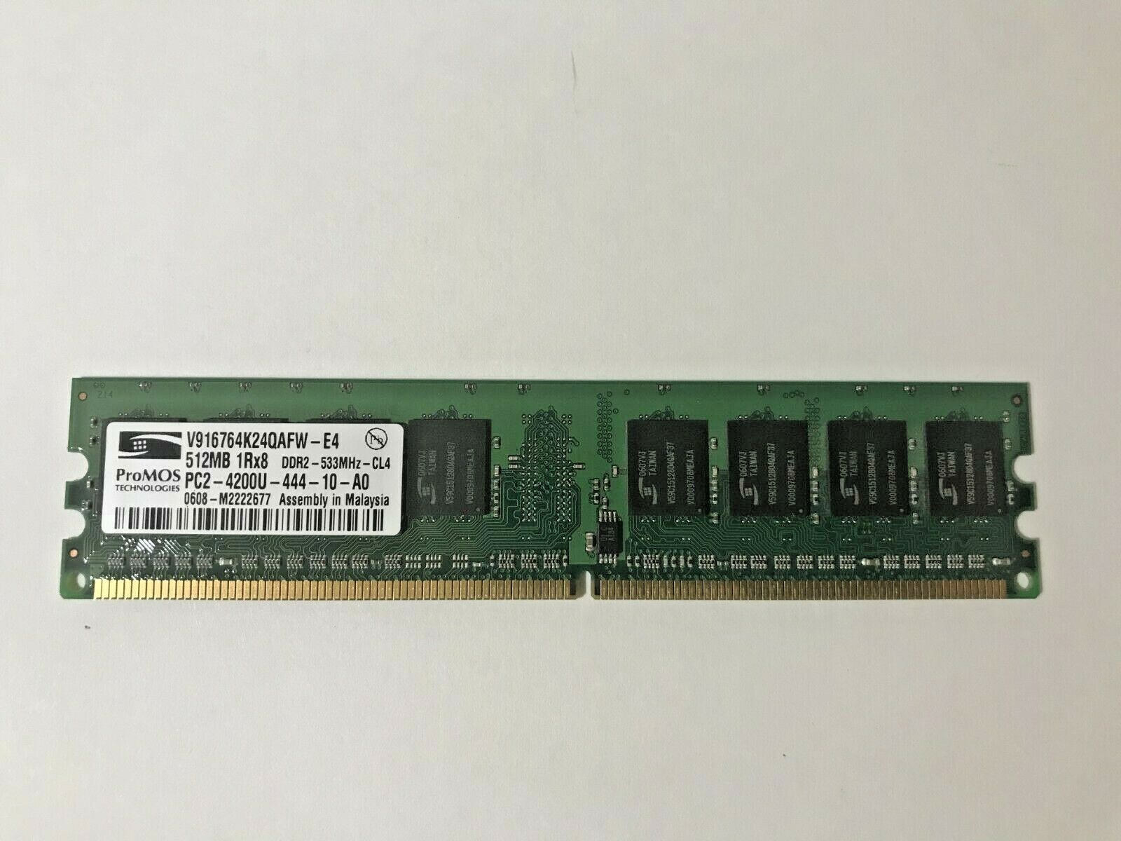 ProMOS Technologies 512MB 1Rx8 PC2-4200U DDR2 - 533MHz CL4 V916764K24QAFW-E4