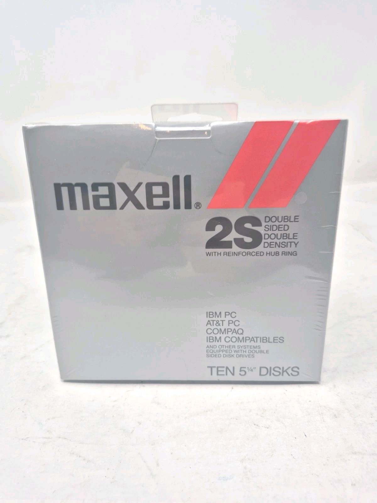 Maxell 2S Double Sided Double Density 10 Count 5 1/4" Floppy Disks New Sealed