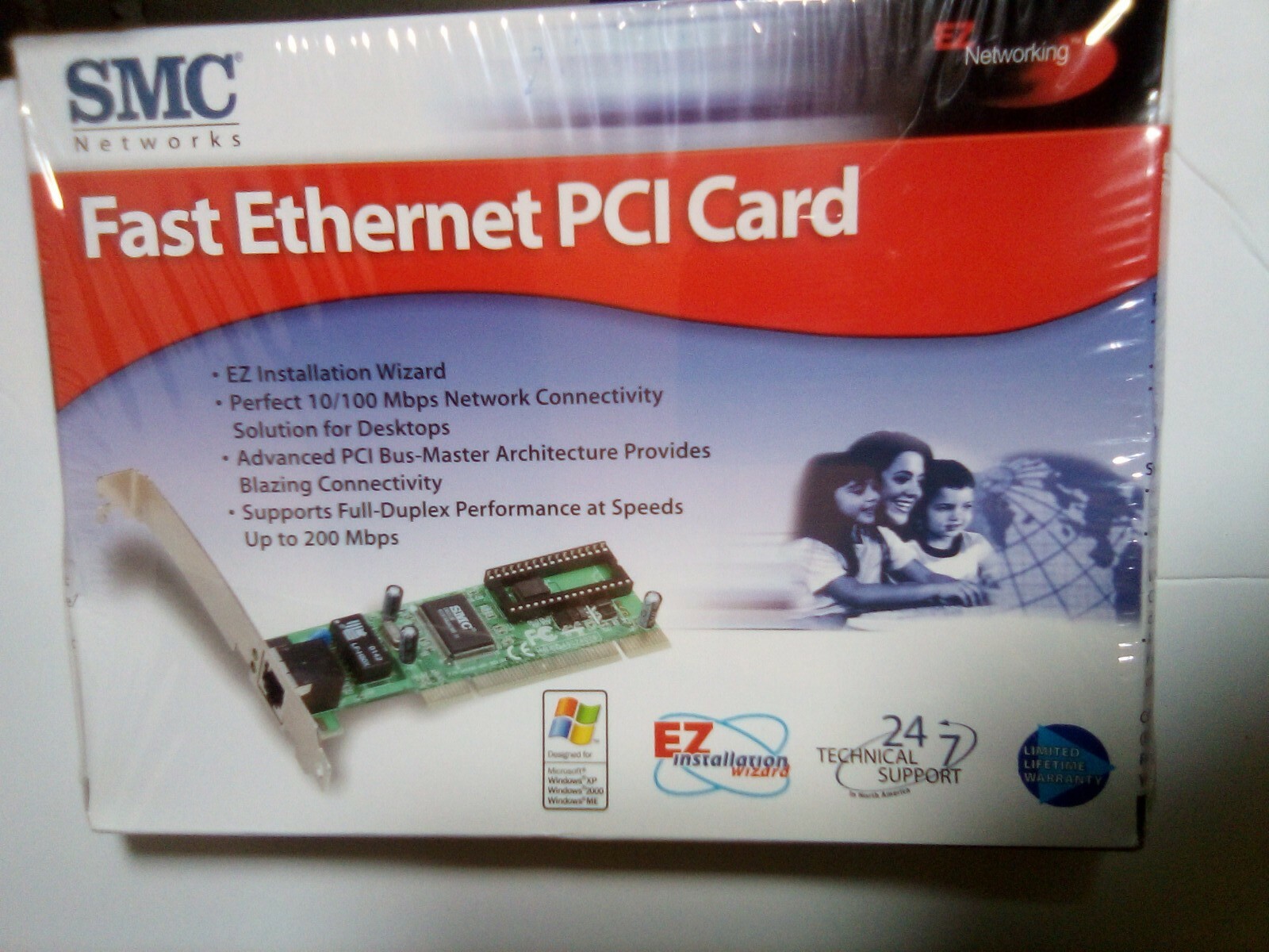 SMC Networks Fast Ethernet 10/100 PCI Card SMC1244TX New in Box, Box has wear