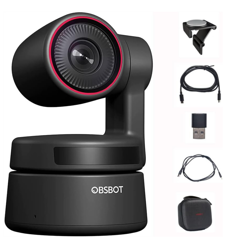 Used OBSBOT Tiny 4K PTZ Webcam,4K AI Powered Framing Autofocus Gesture ...