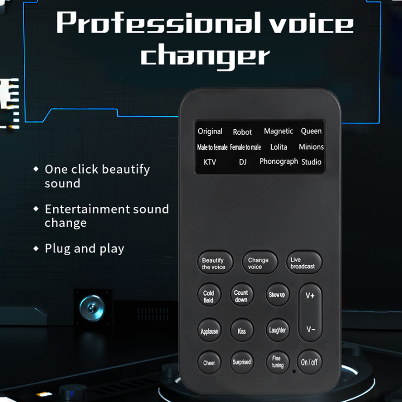 Ghostface Voice Changer Handheld Microphone Voice Changer Portable Mini Voice