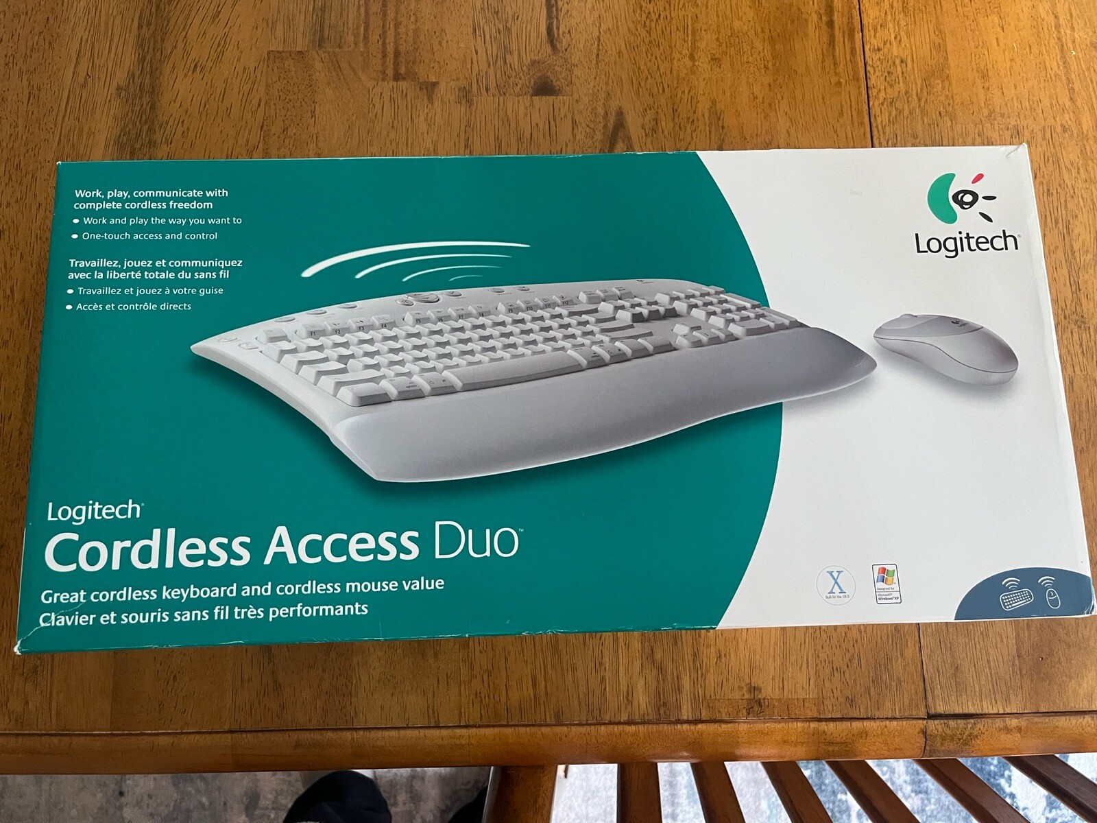 Logitech Cordless Access Duo Mouse Keyboard New Open Box
