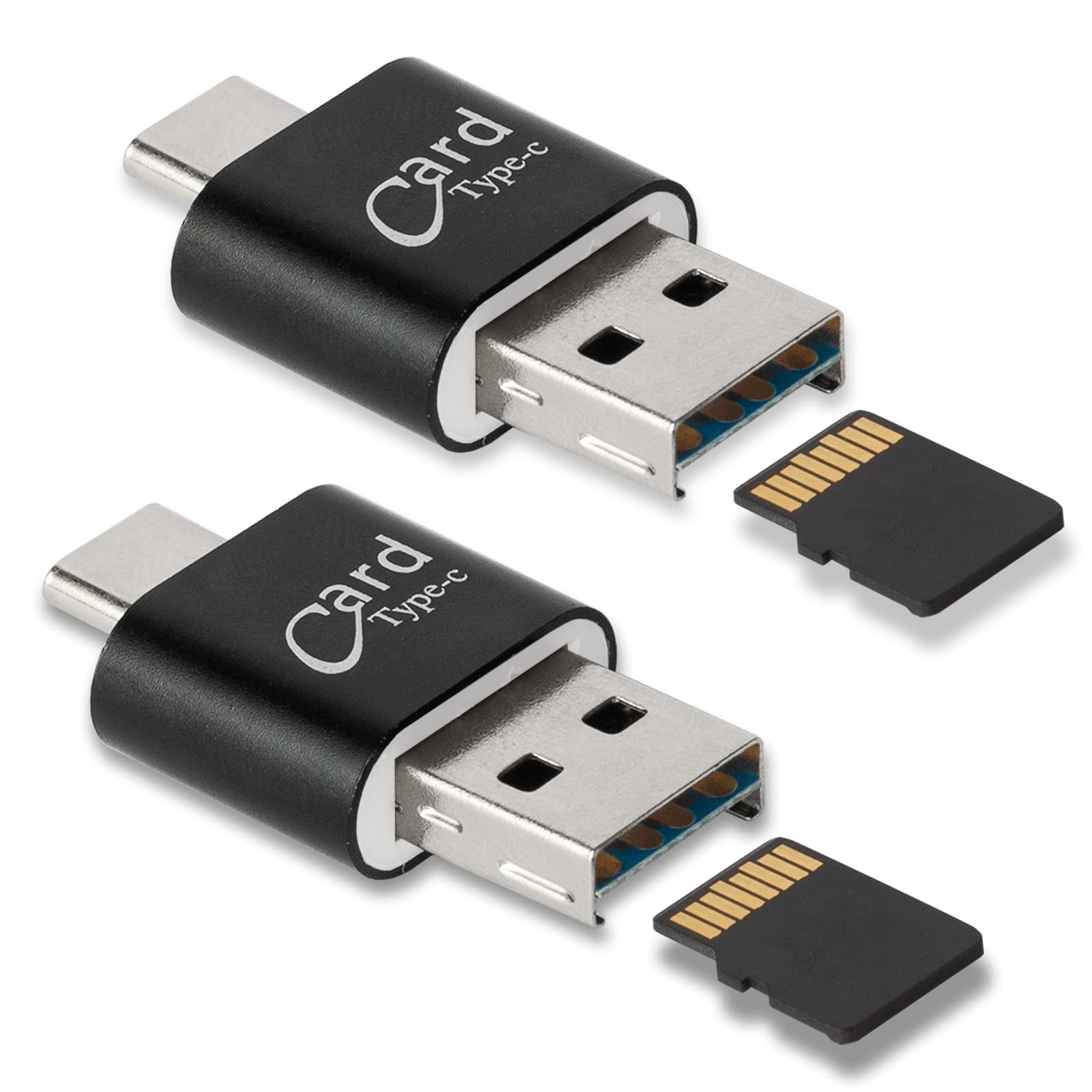 2 Pack Micro SD Card Reader for Android Phone,Micro SD Card to USB Adapter, M...