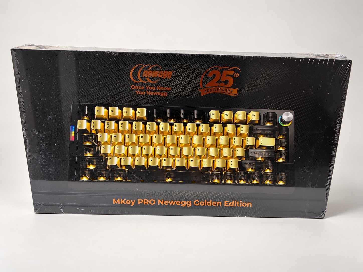 Newegg Montech MKey Pro 25th Anniversary Gold Edition Wireless Keyboard 75%