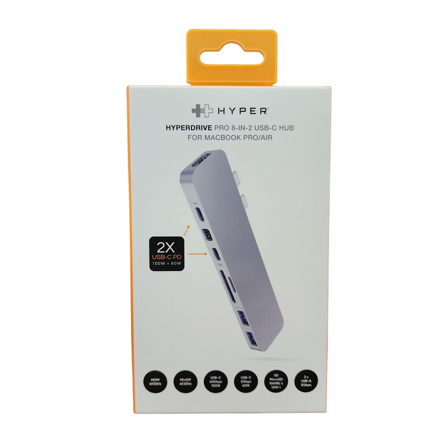 NEW Adapter MacBook Pro Air HyperDrive PRO 8-in-2 USB-C Hub HDMI 100W PD USB A