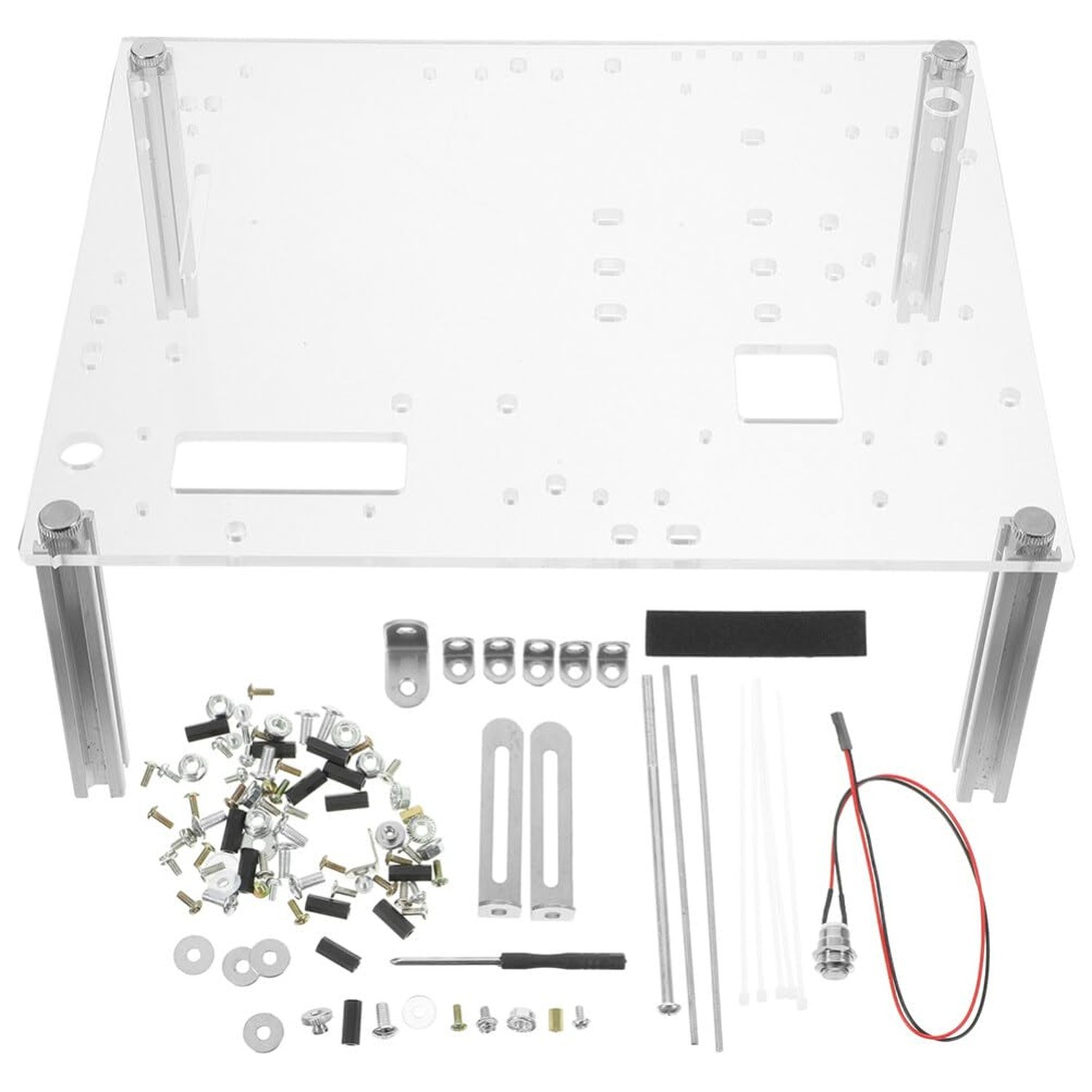 HOMSFOU Open Air Pc Case Bracket Micro ATX Motherboard Stand Open Frame Compu...