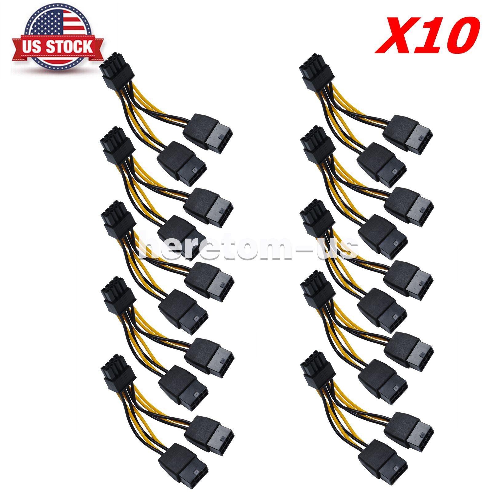 10PACK Dual 8 to 8 Graphics Power Cable 030-0571-000 Tesla K80 M60 M40 P100