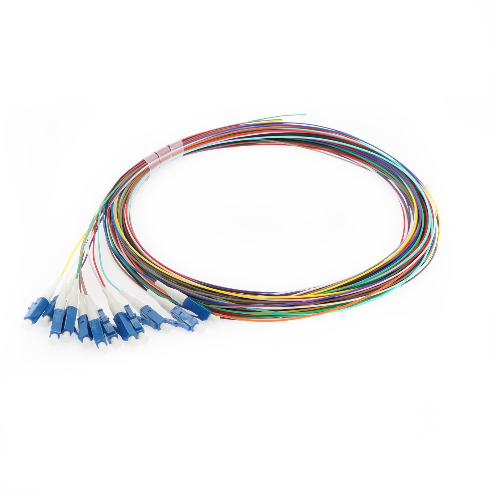 10 Pack of 12-Pack 3m LC/UPC Singlemode Multicolor LSZH Pigtail