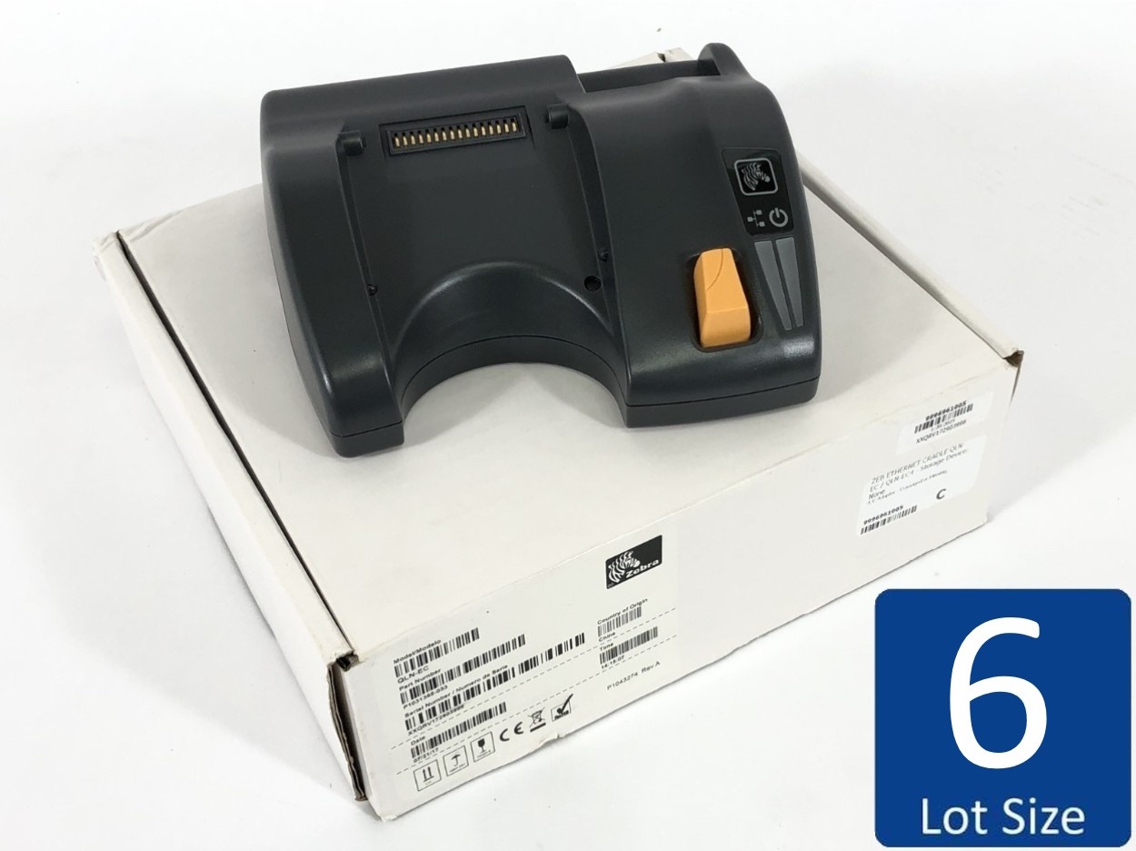 Lot of 6 NEW Open Box Zebra QLn-EC Single-Bay Ethernet Charging Cradle 