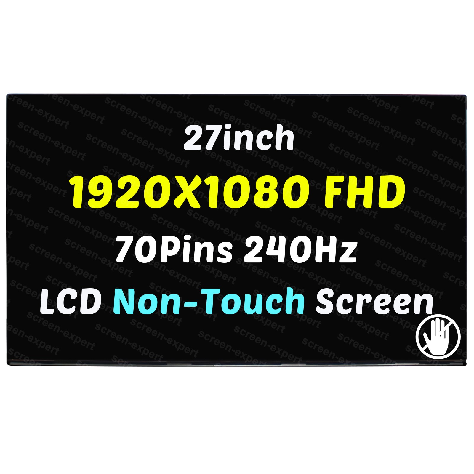 27inch Replacement FHD LCD LED Display Non-Touch Screen M270HAN03.0 70Pins 240Hz